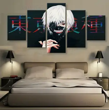 Tokyo Ghoul Anime Filme Lõuend Trükib Maali Seina Art Home Decor HD Pilte Printida Tuba Decor Maalid Plakat 5 Paneel