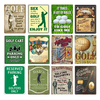 Golf Spordi Tina Märk Metallist Dekoratiivsed Plakat Vintage Räbal Seina Märke Decor Baar Garaaž Metallist Märgid Valgeplekk Maali Laigud