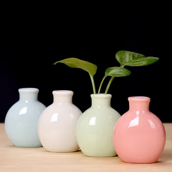 1Piece Keraamilised Mini lillevaasi Kodu Aia Kaunistamiseks Planter Pot Armas Lillepoti Planter Desktop Vaas Home Office Bonsai Pott