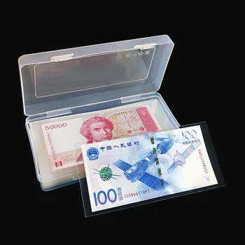 100tk Raha Album Rahaühik karpi Ladustamise Kott Kogumise Omanik Läbipaistev PVC Paber Raha Pangatähti, millel on Box