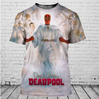 Deadpool meeste ja naiste Lühikesed Varrukad casual stiilis 3D print t-särk Suvel Vabaaja Streetwear Tee Tops Peace