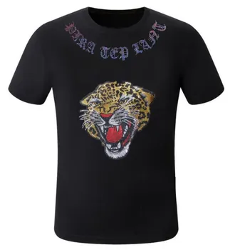 2023 T-Särk Camisetas Uus Hip-Hop Klassikaline Meeste Rhinestone Tees 100% Puuvill Camiseta Hombre