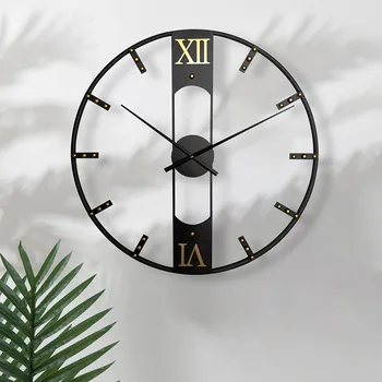 Euroopa stiilis kodu kaunistamiseks seina clockCreative Vaikne Kell Raua Neet Skaala Reljeefne ringikujuline elutuba kell