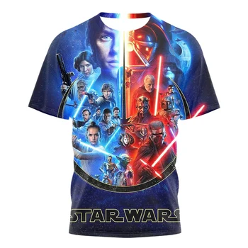 Disney, Star Wars 2021 Uus Suvine Meeste Lühikese Varrukaga T-särk 3D Trükitud T-särk Vabaaja Hingav Hip-Hop Kids T-särk
