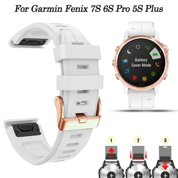 20mm Silikoon Smart Watch Bänd Garmin Fenix 5S Pluss Pro 6S 7S Rihm Kiire Easyfit Instinkt 2S / Laskumine Mk2S Käevõru Correa