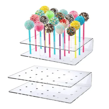 2TK 20 Augud Lollipop Seisab Candy vitriin Omanik DIY Läbipaistev Lollipop Kook Omanik Pulmapidu Omanik
