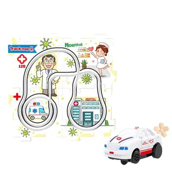 Puzzle Pala Mängida Kehtestatud Haridus-Interaktiivne Auto Rööbastee DIY Lastele Mänguasjad, Jõulud Sünnipäeva Kingitus Auto Mänguasjade Eest Lasteaed