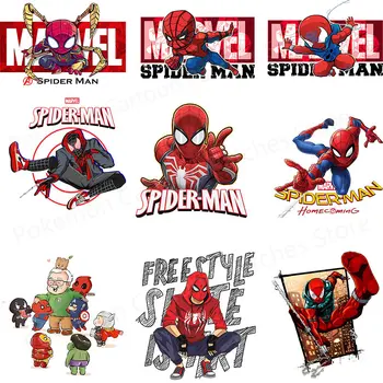 Marvel Spiderman Thermal Kleepsud Riided DIY T-Särk Heat Transfer Lapsed Plaastrid Laste Riided Karikatuurid Plaaster Kingitus Decor