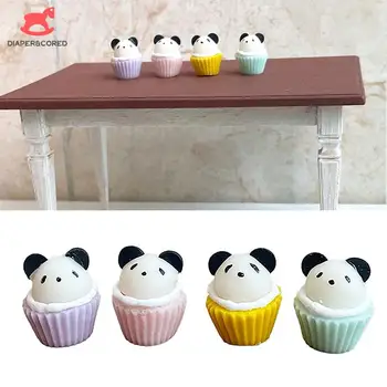 1tk Nukumaja Värv Kääbus Kook Panda Koogikesi Ornament Macaron Toidu Mudel Elu Stseeni Decor Doll House Tarvikud
